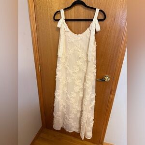 En Saison Cream Textured Maxi Dress